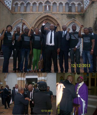 Joe Washington EBINA s’incline devant la mémoire de Nelson MANDELA à la Cathédrale Sacré Cœur !